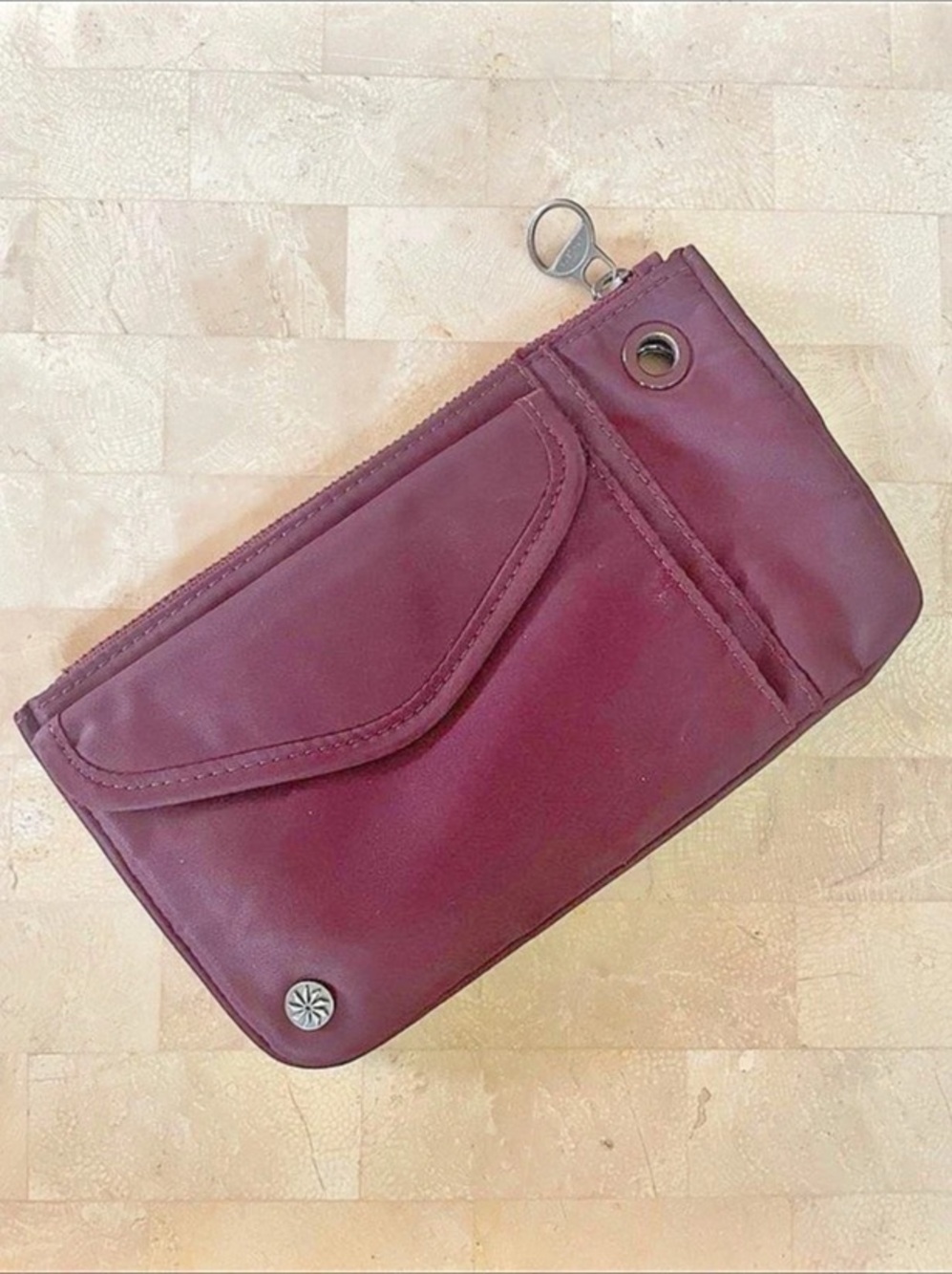 Athleta Coffee Run Clutch Purple Wristlet